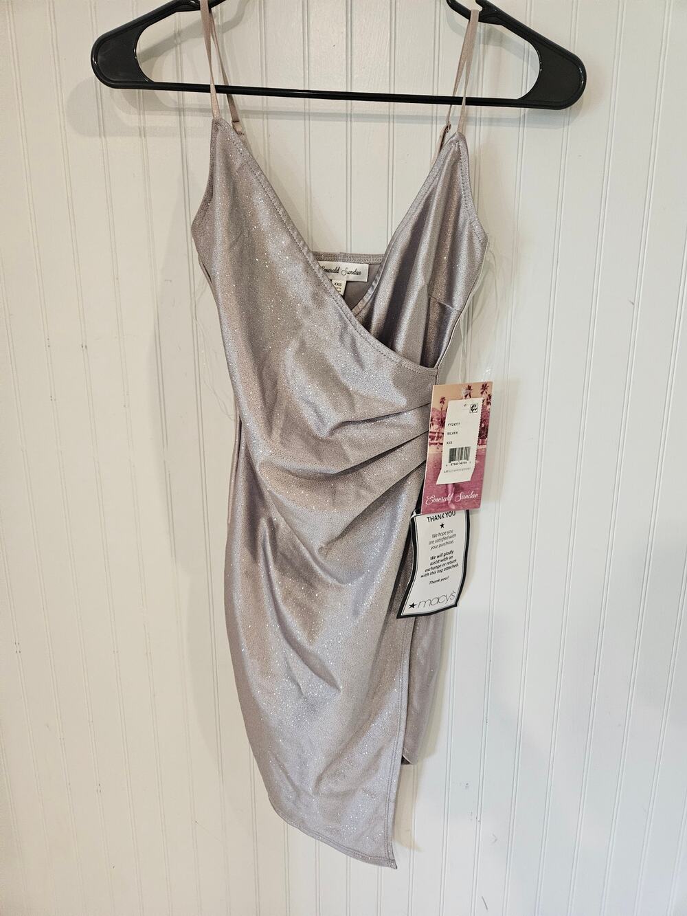 Emerald Sundae silver dress in size XXS.